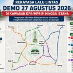 Demo 27 Agustus 2026, Ini Rekayasa Lalu Lintas di Kawasan DPR hingga Istana